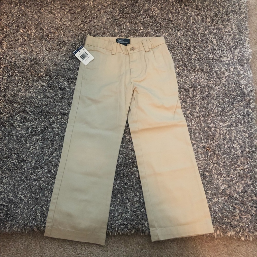 Polo ralph lauren 4t flat front straight khakis pants - Picture 5 of 6